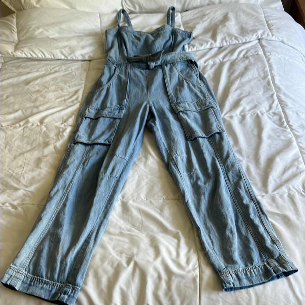 Free People Light Blue Jumpsuit